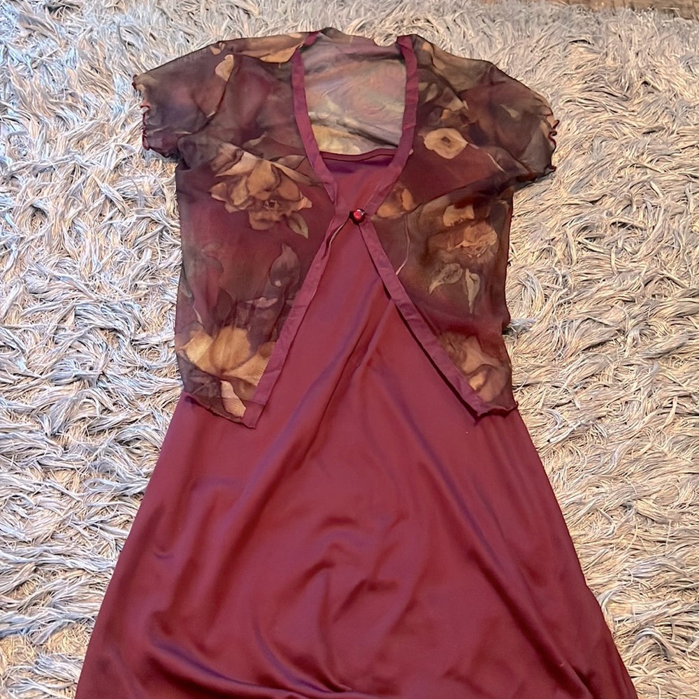Spaghetti-strapped mini dress + Sheer coverup